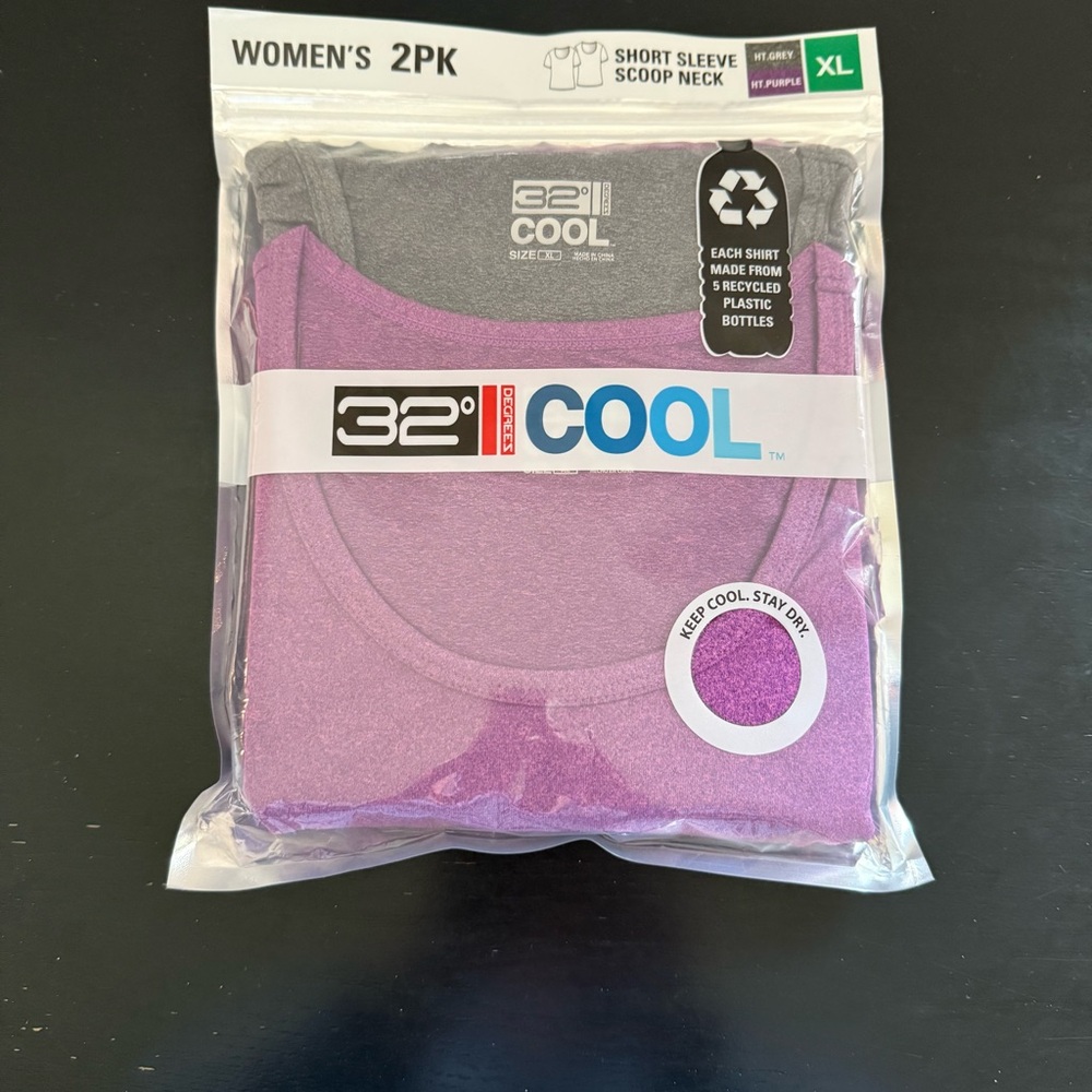 32 Degrees Cool White Short Sleeve Two Pack